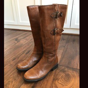 Clarks England Womens Mullin Spice Two Buckle Leather Boots Size 9 M